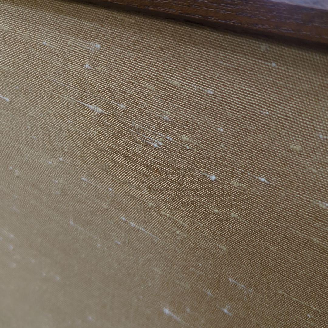風炉先屏風　桑額　両面開き　透かし　段子張　唐松　茶道具　紙箱