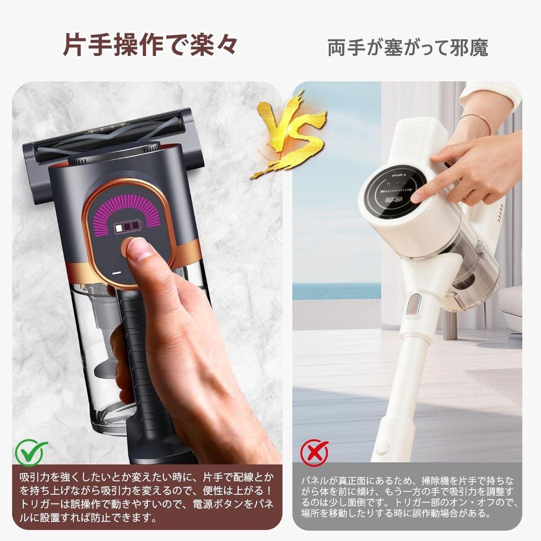 コードレス掃除機 28000Pa 超強力吸引 軽量低騒音スティックハンディ両対応