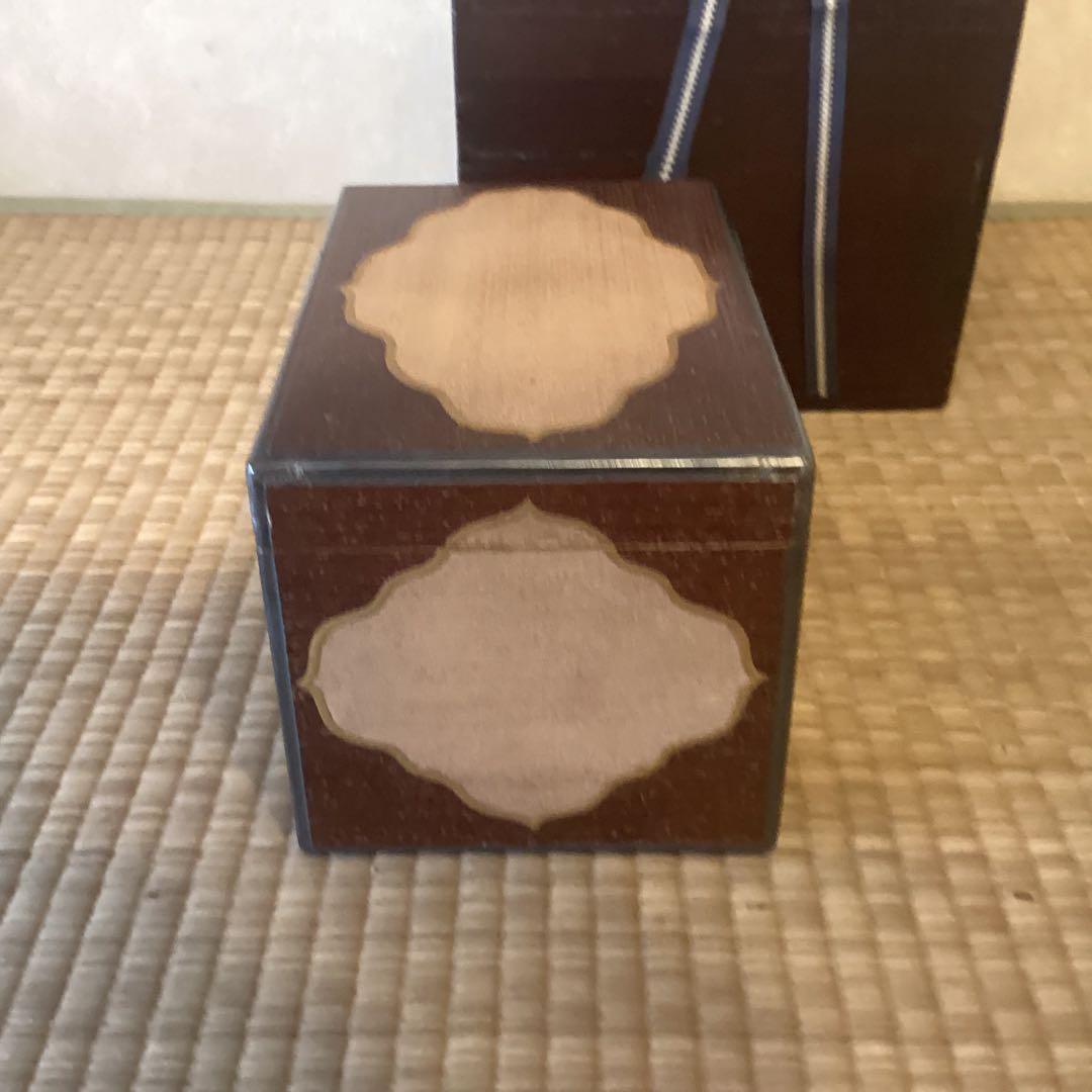 時代格狭間紋桐茶箱