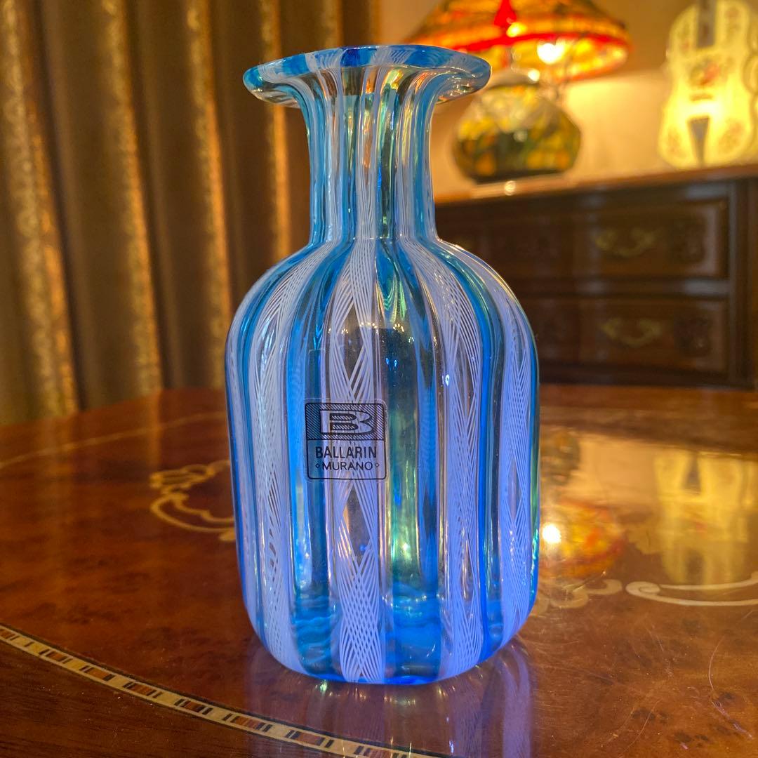 イタリア　ムラーノ　ガラス　一輪挿し　ベース　ベル　インテリア　食卓ベル
