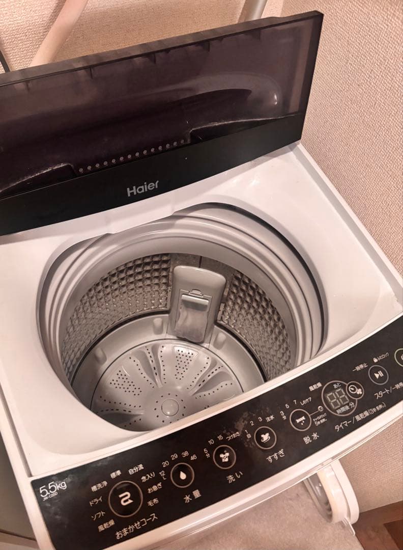 ハイアール Haier 全自動洗濯機 5.5kg ブラック JW-C55D K