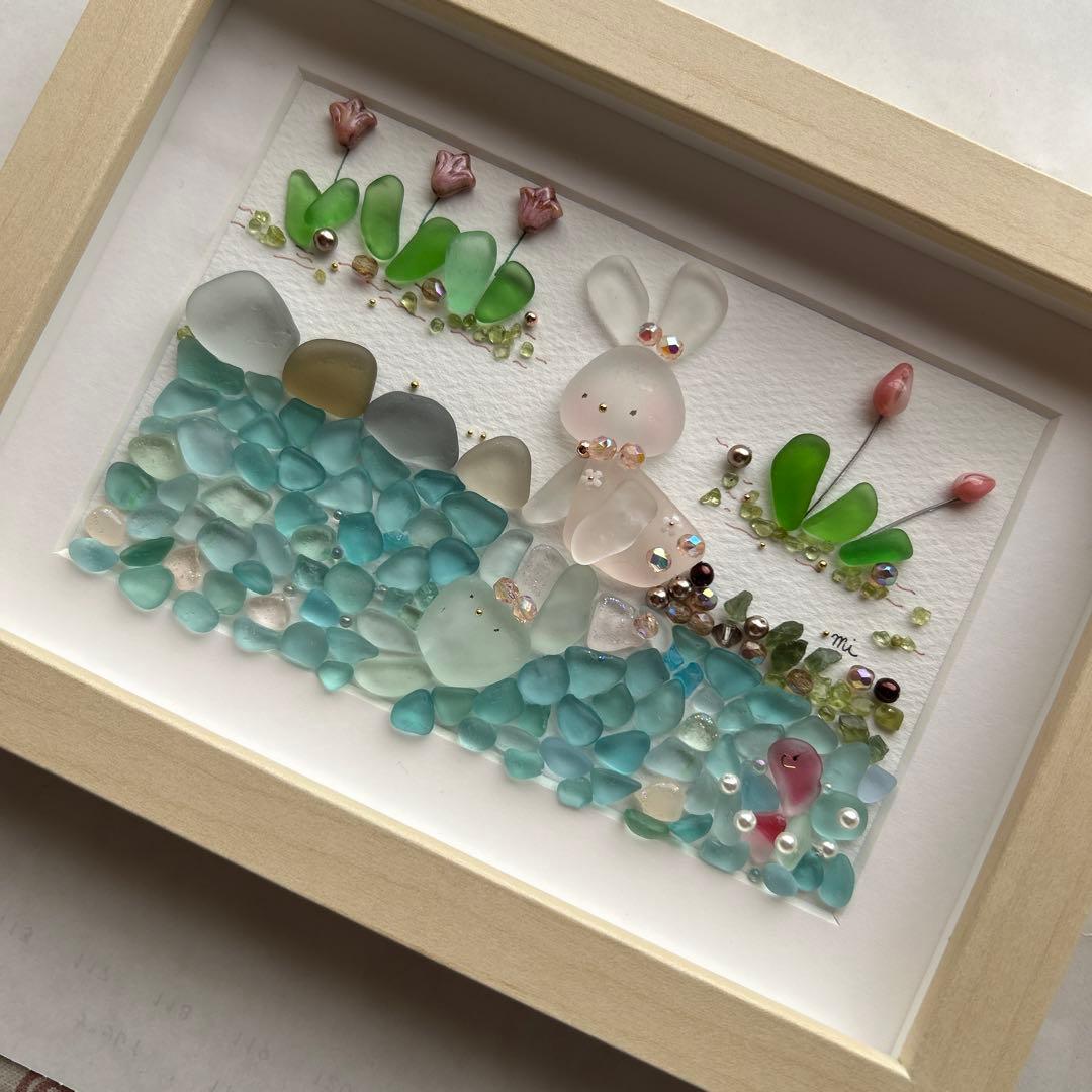 シーグラスアート　水鏡♪
