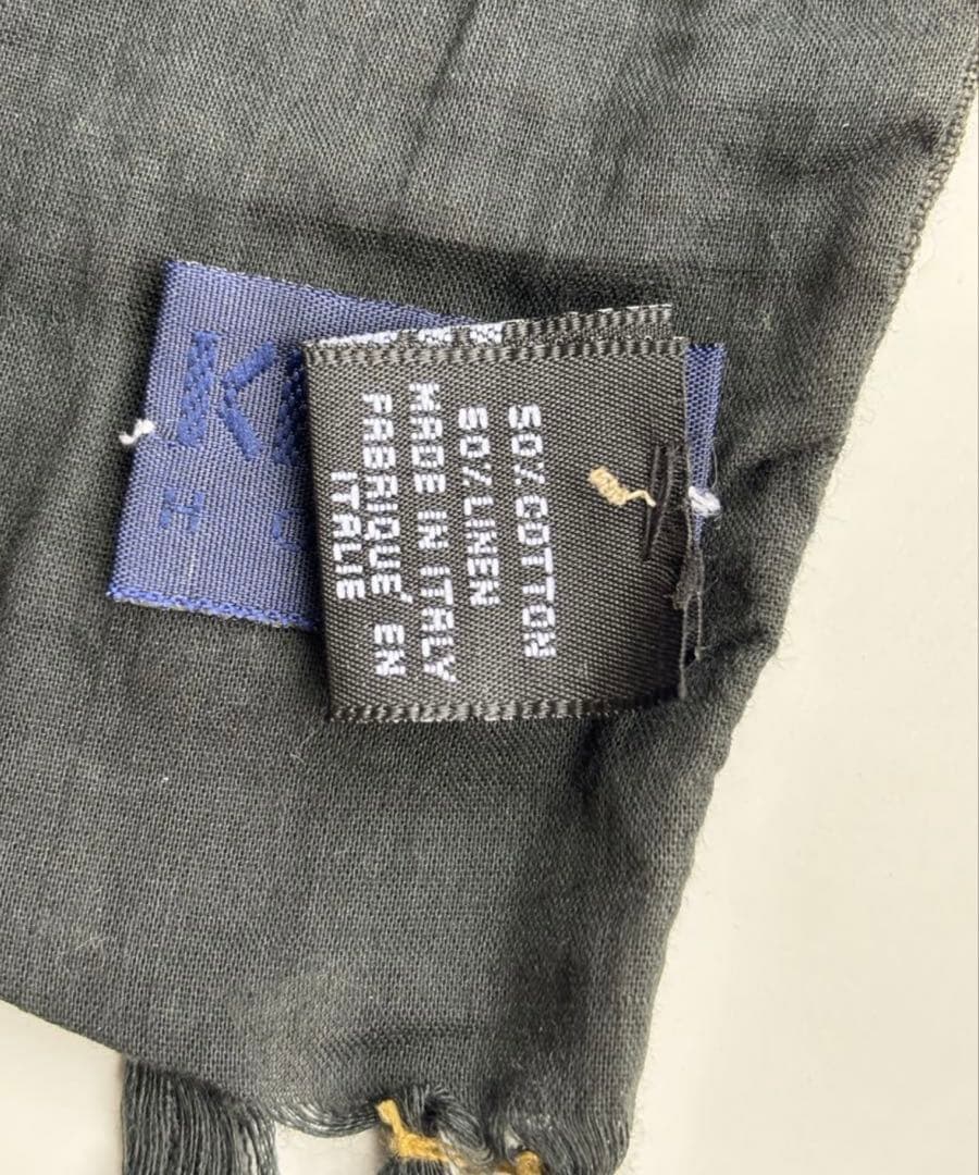 KENZO 相良刺繍ストール 黒