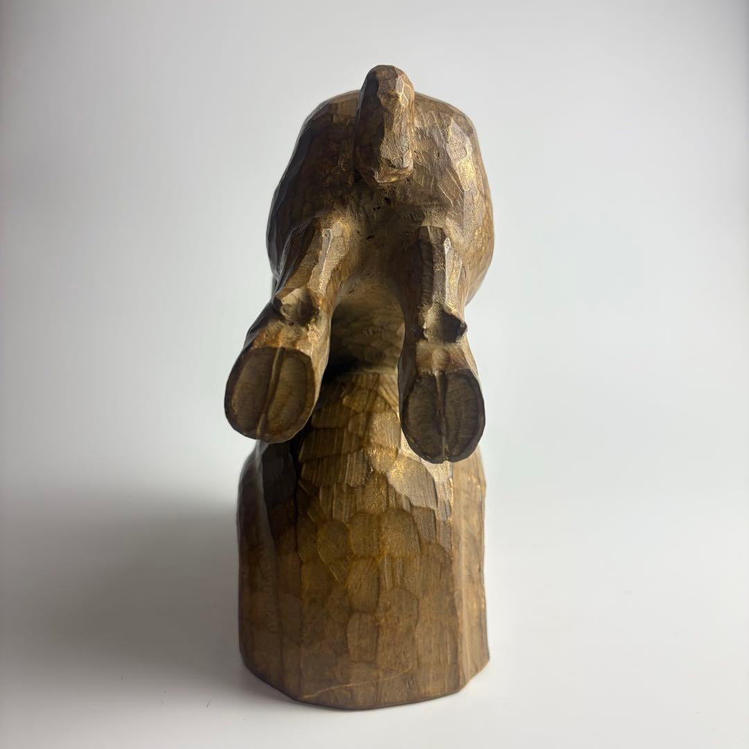 彫刻家 立川義明 作 木彫 共箱 置物 彫刻