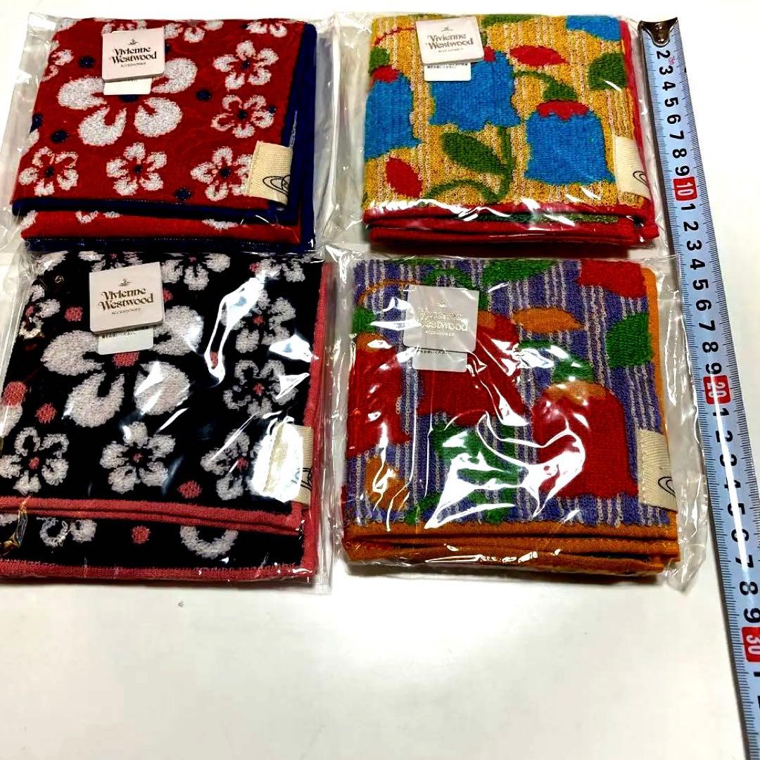 VivienneWestwood 花柄タオルハンカチ4枚セット