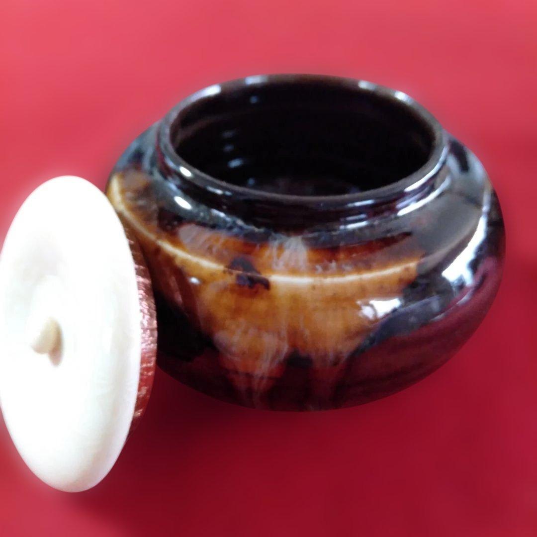 洛東桶谷定一作　大海茶入