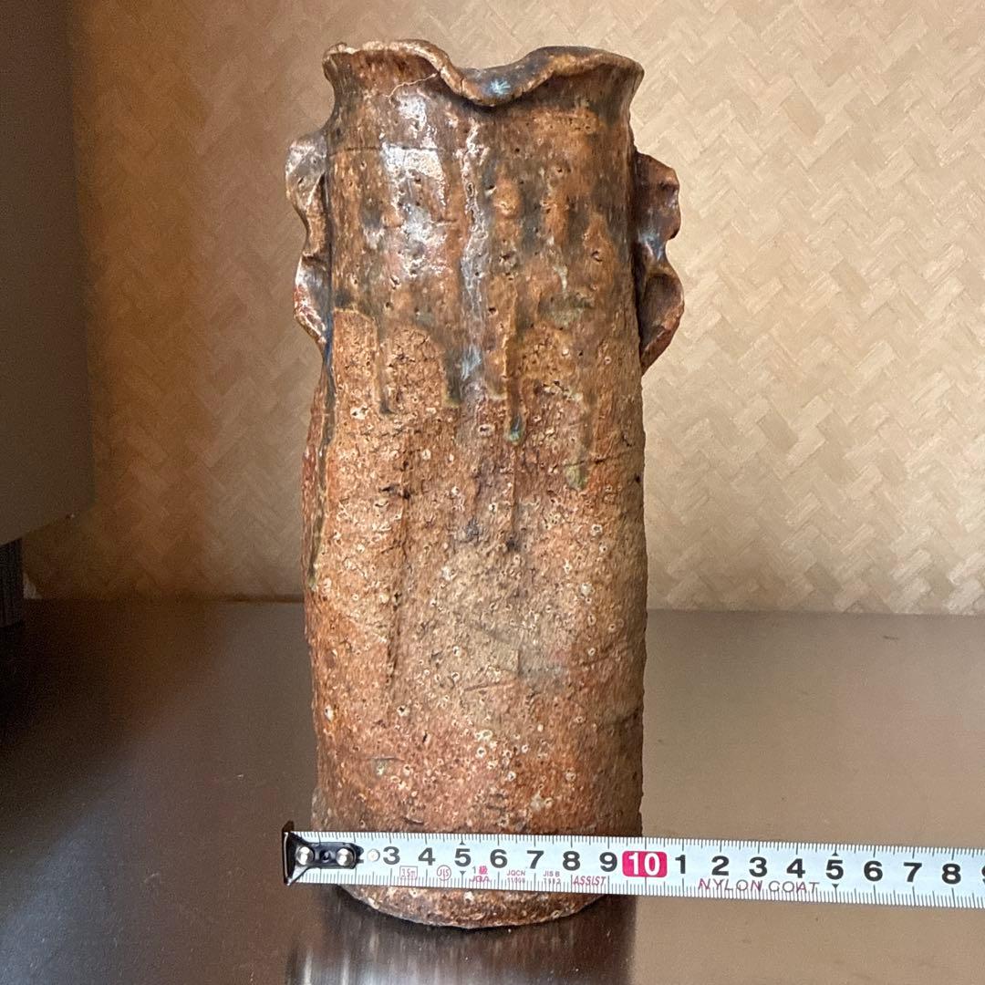 信楽焼き　古美術　花入