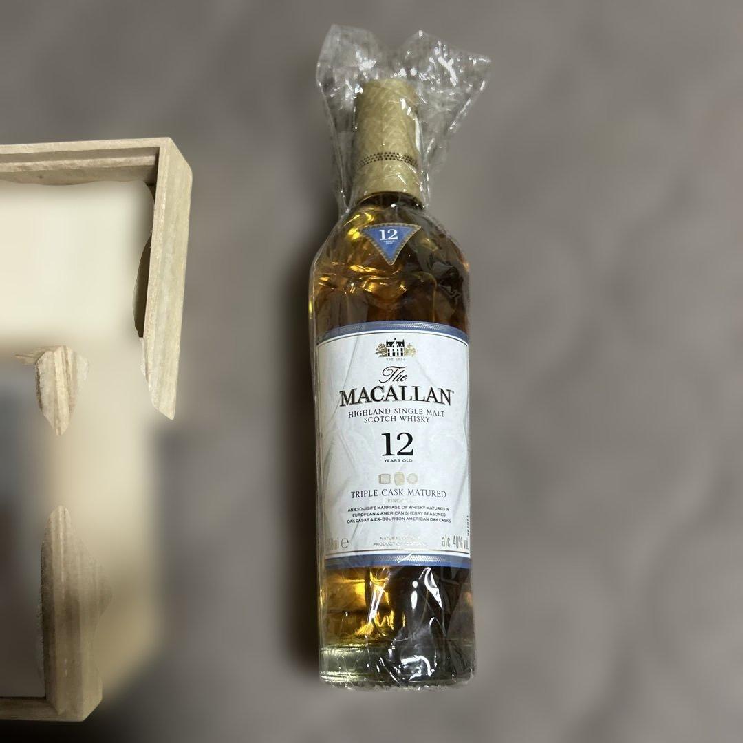 MACALLAN 12年 木箱 グラス付き　霧島酒造の黒霧島のセット