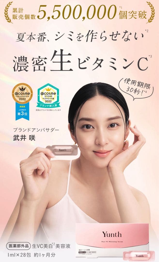 Yunth 生VC美容液 1ml×28包　4箱