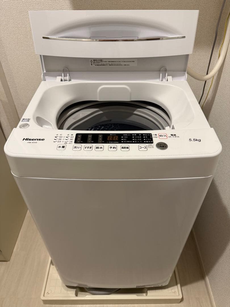 2024年製Hisense 全自動洗濯機 5.5kg HW-K55E