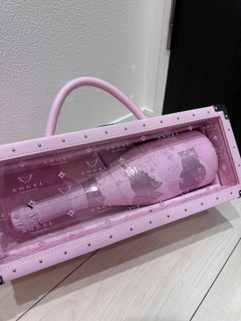 angel エンジェル シャンパン ドゥミセック　ピンク　 ケース 空きボトル