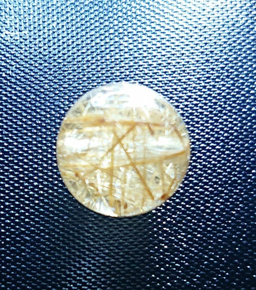 天然石 ゴールドルチル 穴空 9.7mm
