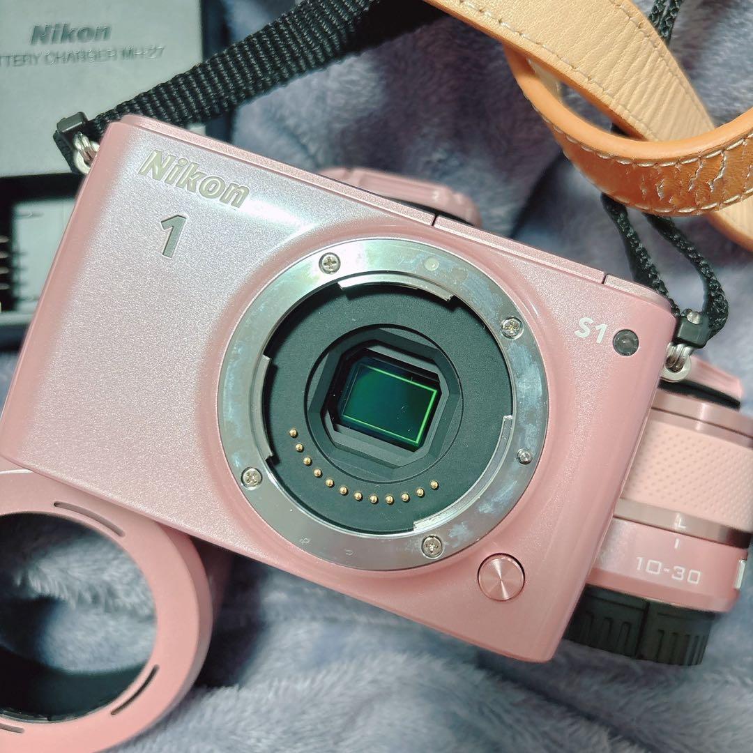 Nikon 1 S1 ミラーレスカメラ ピンク 2レンズ付き