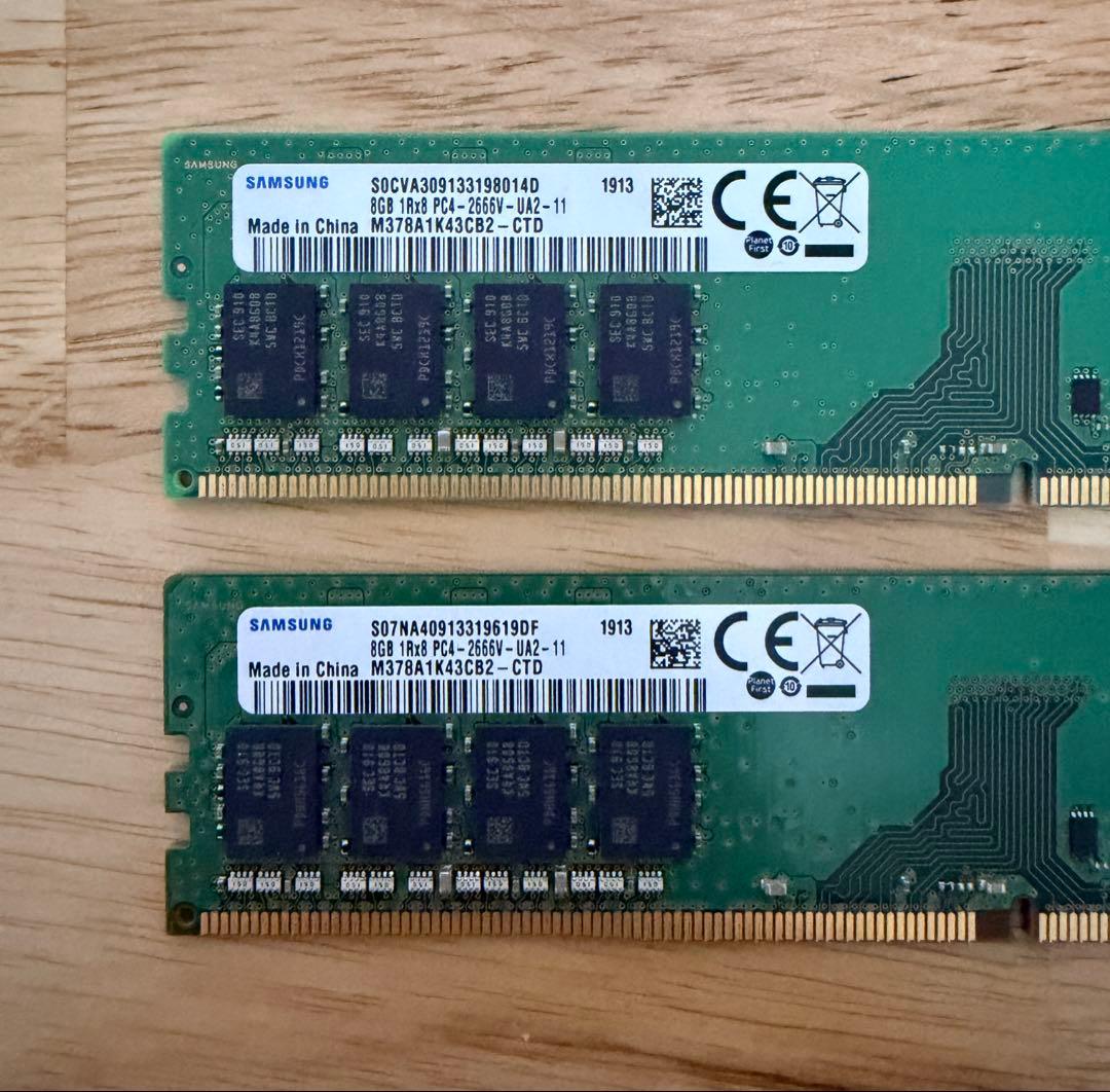 Samsung 8GB 2枚(計16GB) DDR4-2666V デスクトップ用