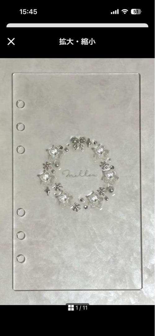 ✨milmil ✨アクリルレジンバインダー×2セット、裏表紙1枚