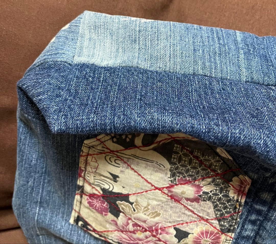 リメイクハンドメイド★デニムリメイクハンドメイドトートバッグ