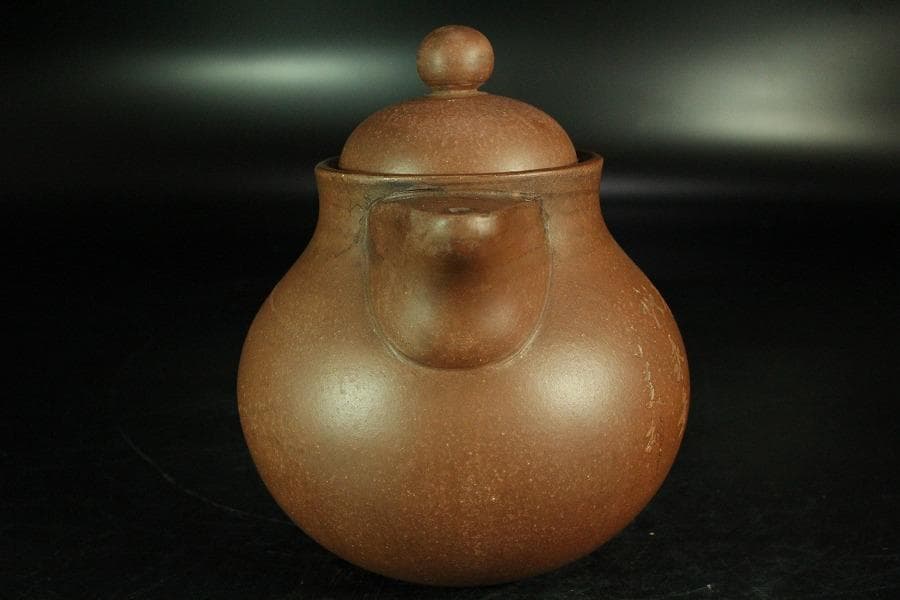 中国美術 朱泥 刻題詞 茶壷 急須 煎茶(K-YC695)