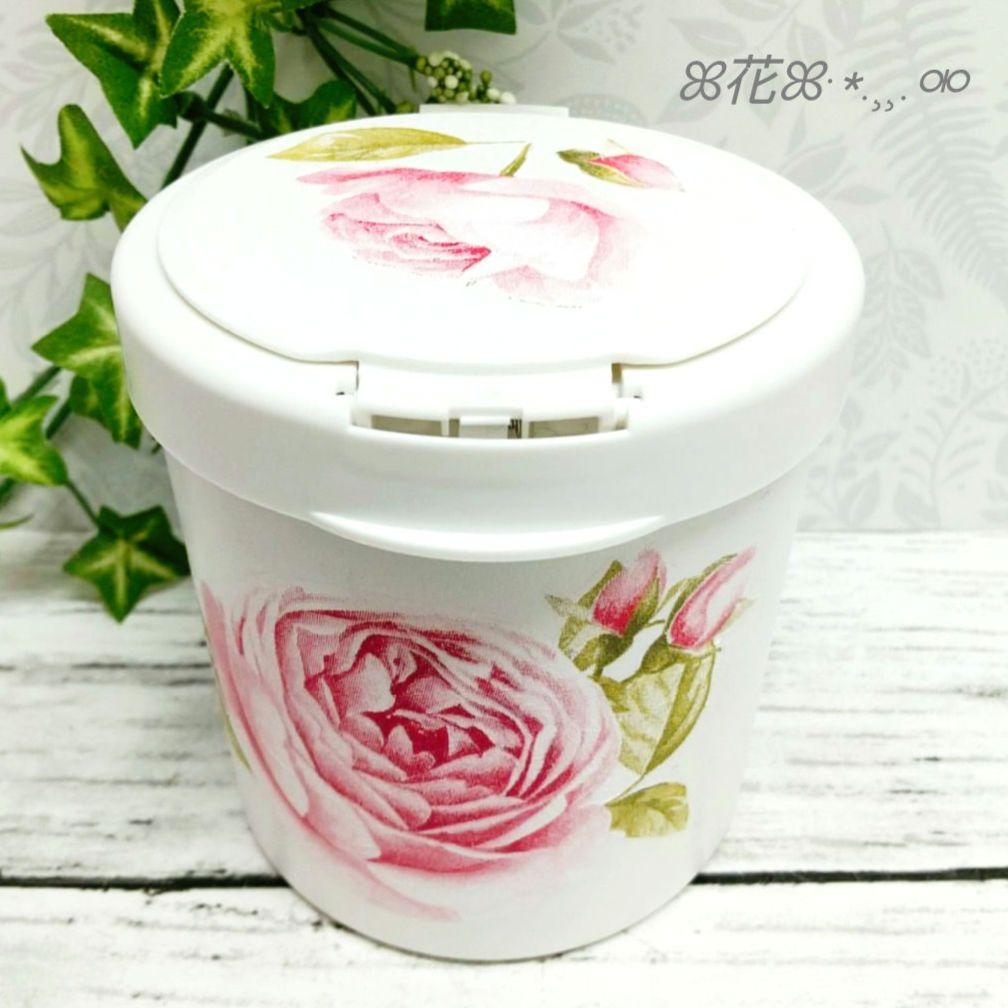 デコパージュꔛ‬ꕤ 棒収納ケース♡薔薇♡小物入れ♡インテリア雑貨