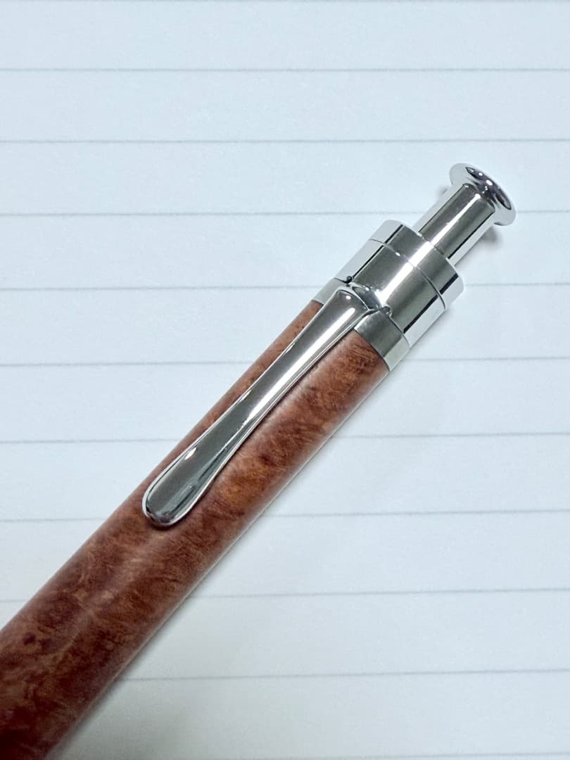 美品 工房楔 ルーチェペン ボールペン 花梨瘤杢