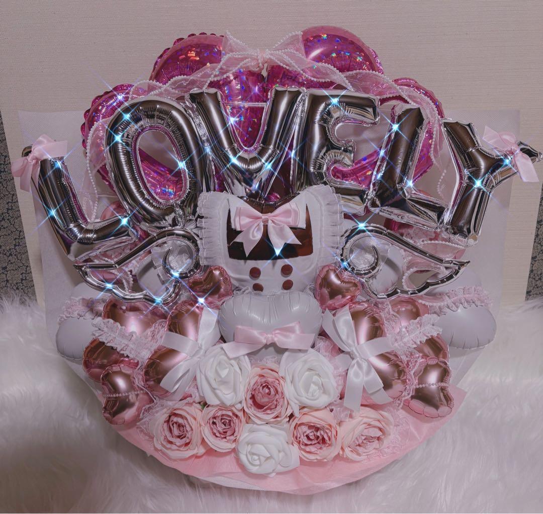 推し活　メイド　バルーンギフト　バルーンアレンジ 生誕祭　フラスタ　卓フラ　祝