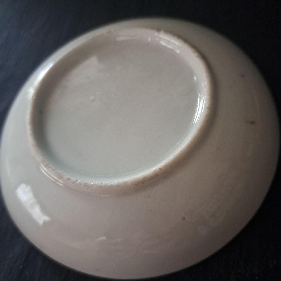「華麗なデザイン 松と松ぼっくり」 印判小皿(直径11cm)5客セット 骨董アン