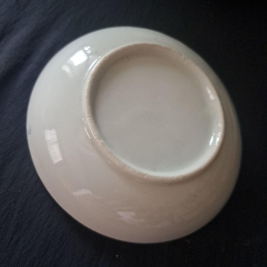「華麗なデザイン 松と松ぼっくり」 印判小皿(直径11cm)5客セット 骨董アン
