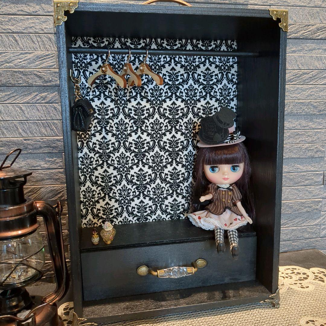 ！新色！　ブライス　リカちゃん　木製クローゼット　縦型オープンタイプ