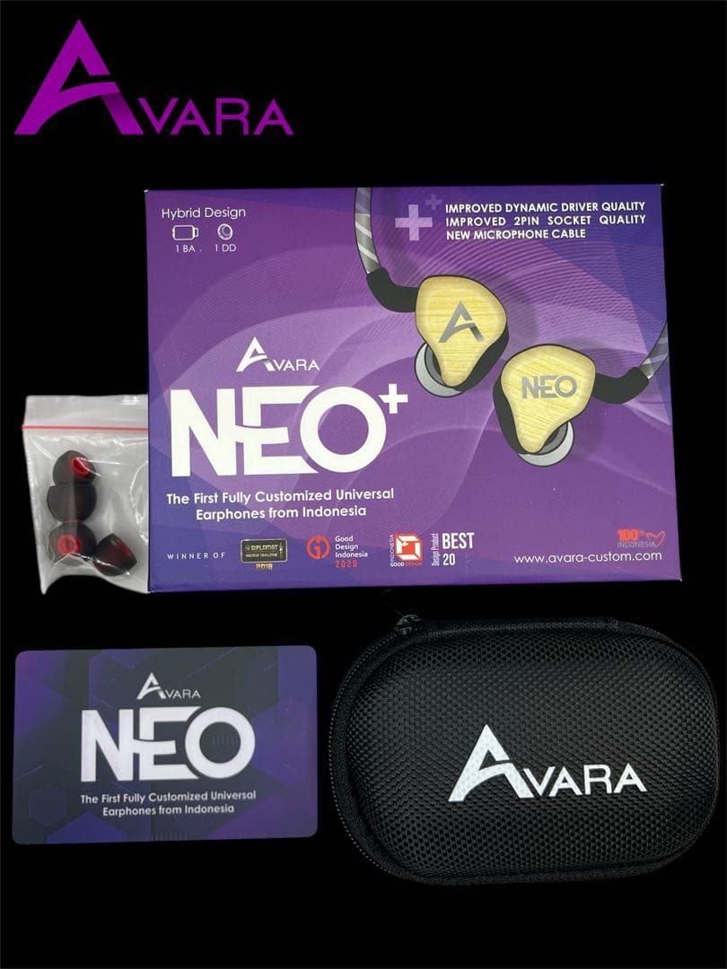 インイヤーモニタ、イヤモニ、iem AVARA NEO + カスタム IEM