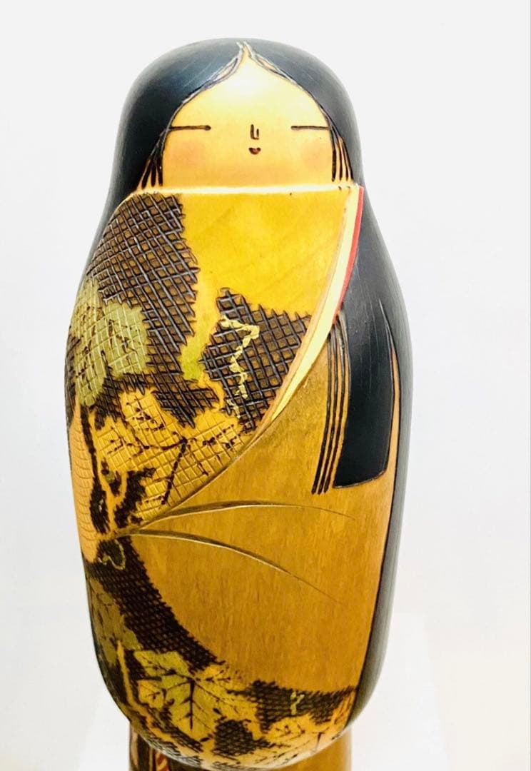 中古　こけし　特大　木製　人形　伝統　骨董品　コレクション　伊之介　45cm