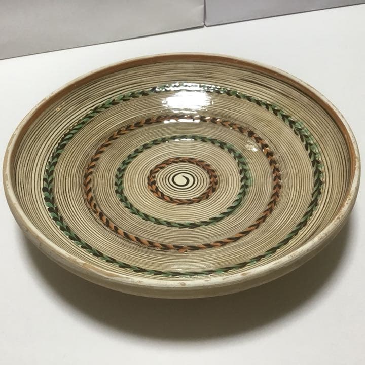 ルーマニア ホレズ窯 ホレズ焼 26cm 新品 伝統工芸 美しい文様 レア 希少