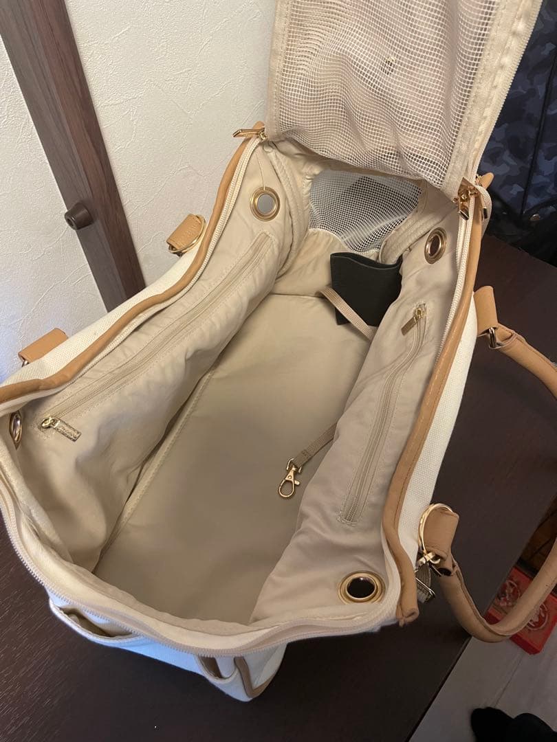 Moncheri パイピングペットトートバッグ 犬用キャリーバッグ