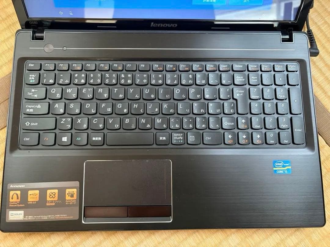 Lenovo G580 win10ノートPC Intel搭載 日本語キーボード