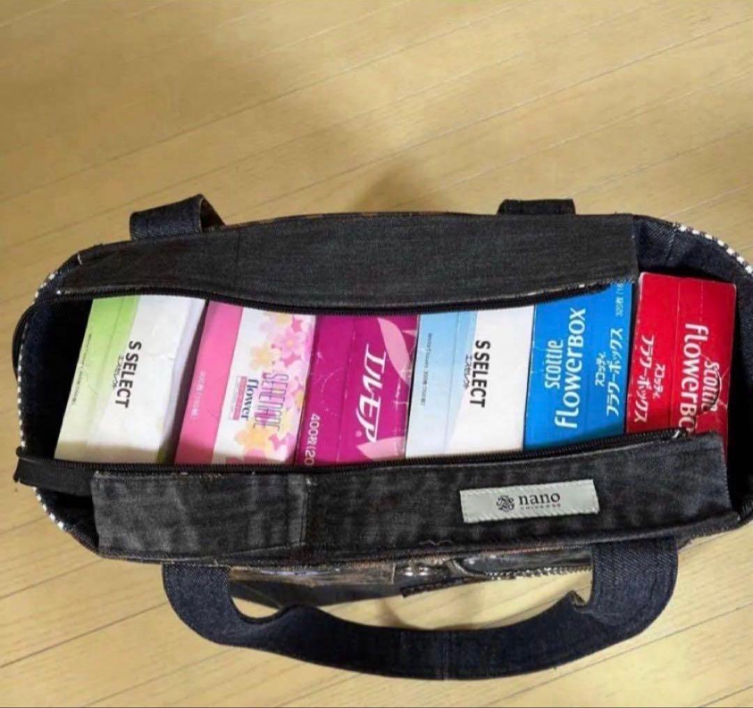 デニムリメイクバック　トートバッグ　ショルダー　Big size ハンドメイド