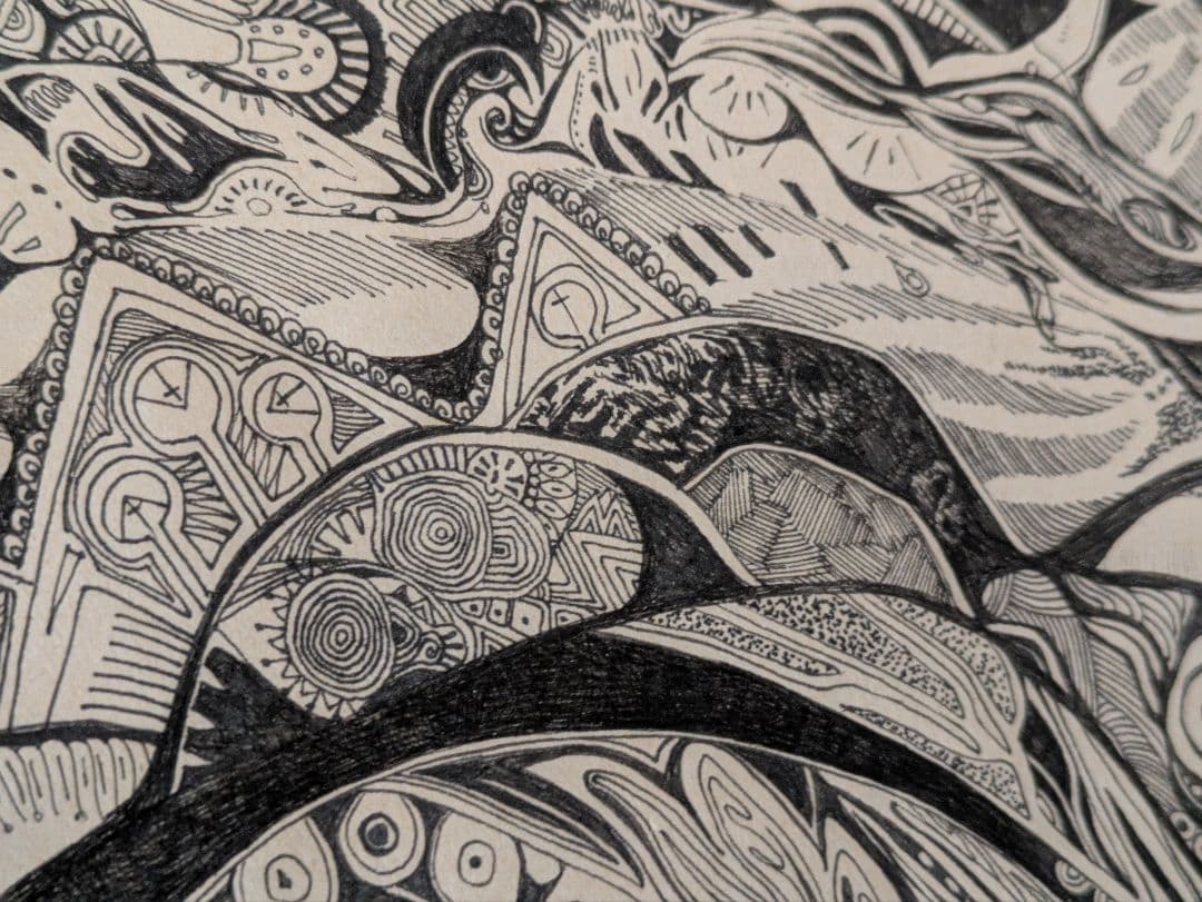 抽象画　ペン画