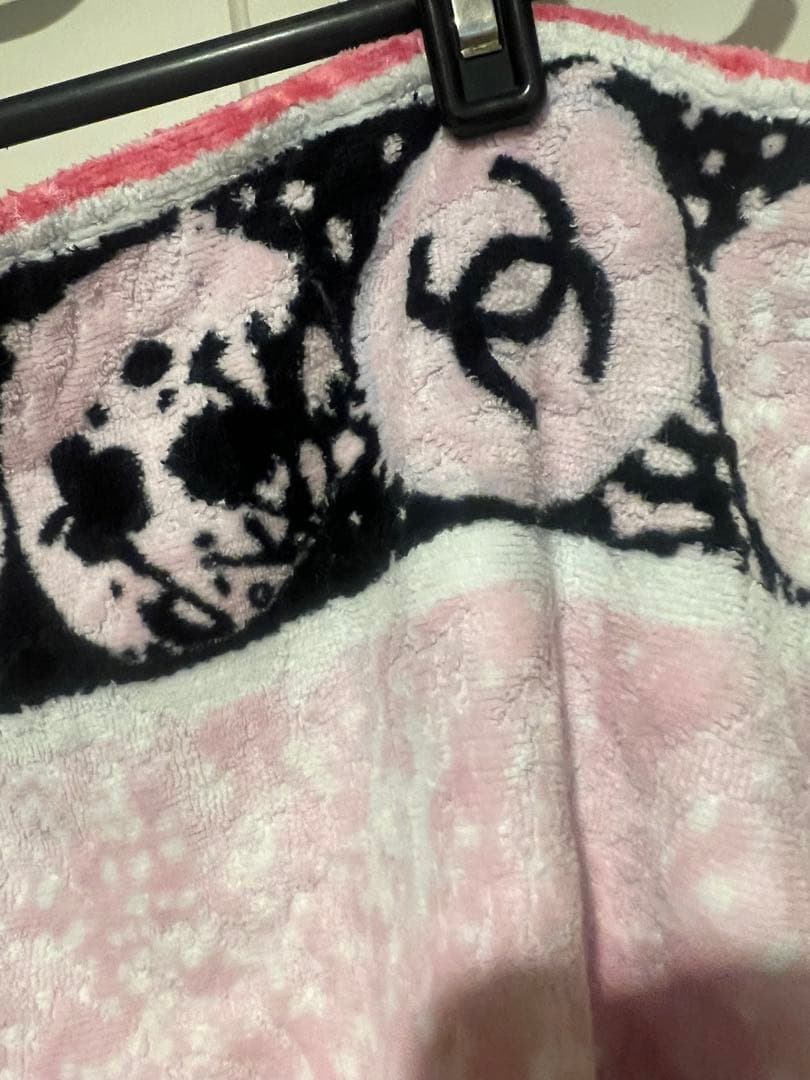 CHANEL シャネル　ブランケット　ビーチタオル　ラグ　ピンク　大判