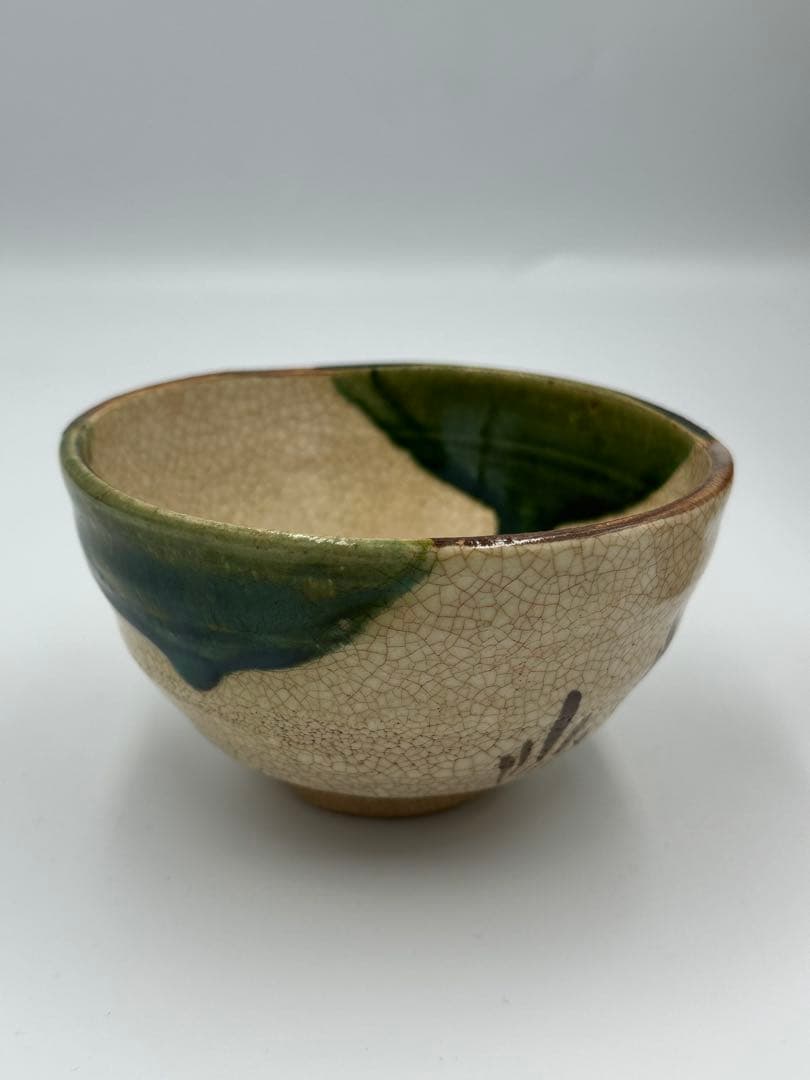塗師　哲山作　面銀杏　茶箱　織部焼