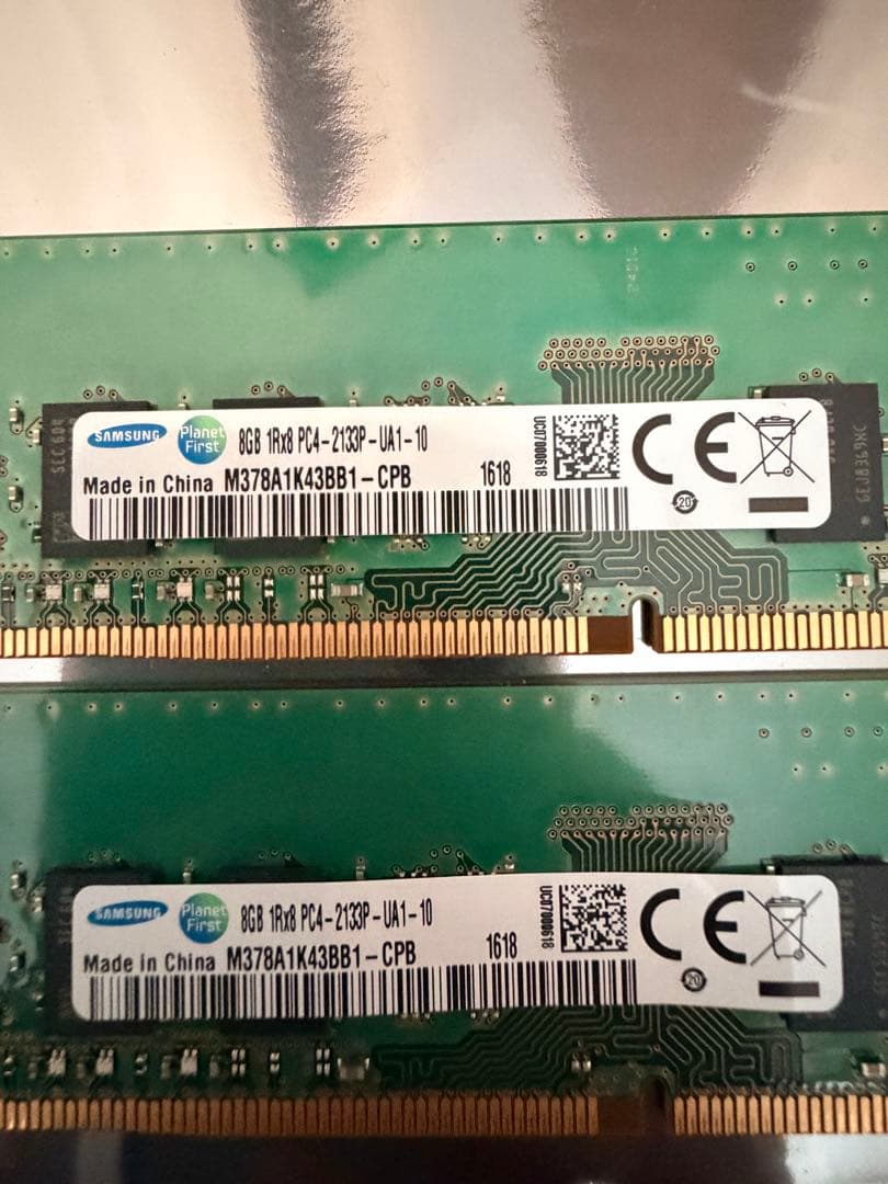 Samsung DDR4-2133 16GB(8GBx2枚)デスクトップ用メモリ