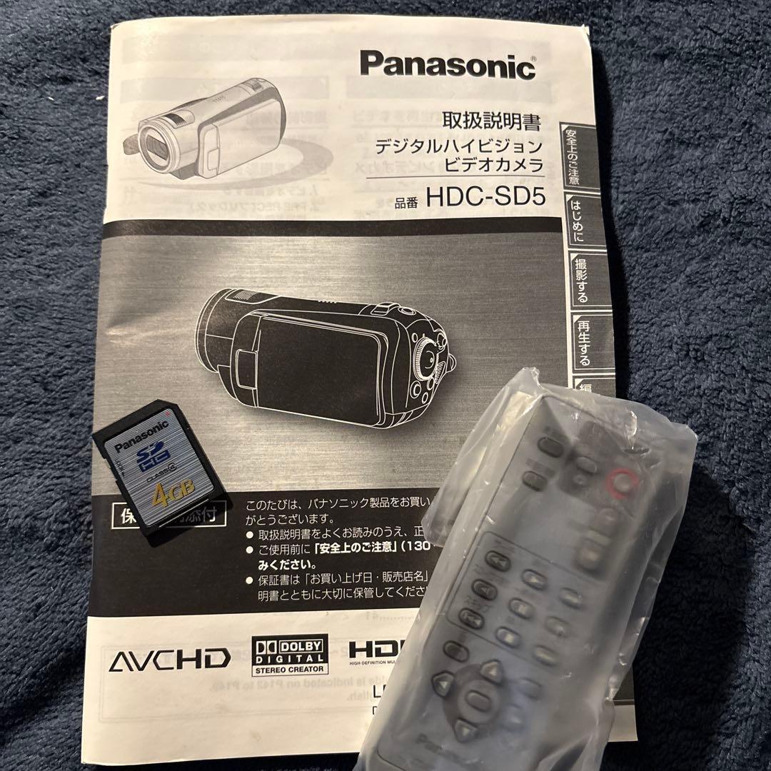 【極美品・動作確認済】Panasonic HDC-SD5ハイビジョンビデオカメラ