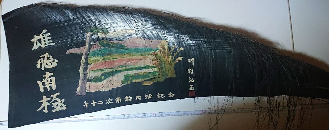 希少品 第十二次南鯨出漁記念 鯨髭 壁掛け (匿名配送)