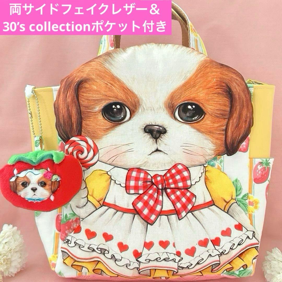 ゆ*ん様 両サイドポケット　新柄超ビッグあんこちゃん　コヤンイサムチョン　トート