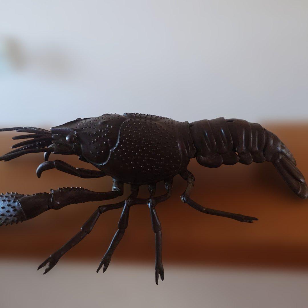 銅製　ザリガニ　自在　ザリガニ