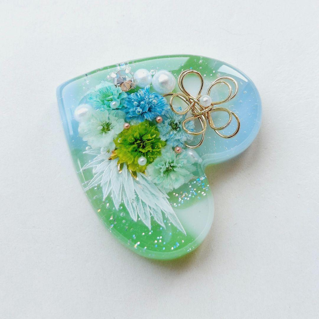 【1744】レジン　ヘアゴム　ポニーフック　ブロ―チ　ハンドメイド
