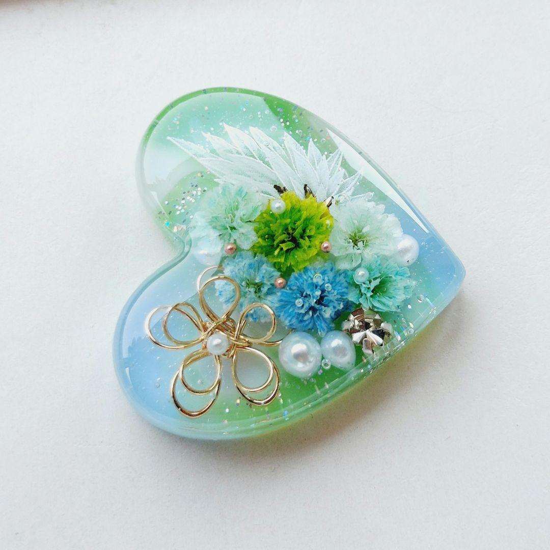 【1744】レジン　ヘアゴム　ポニーフック　ブロ―チ　ハンドメイド
