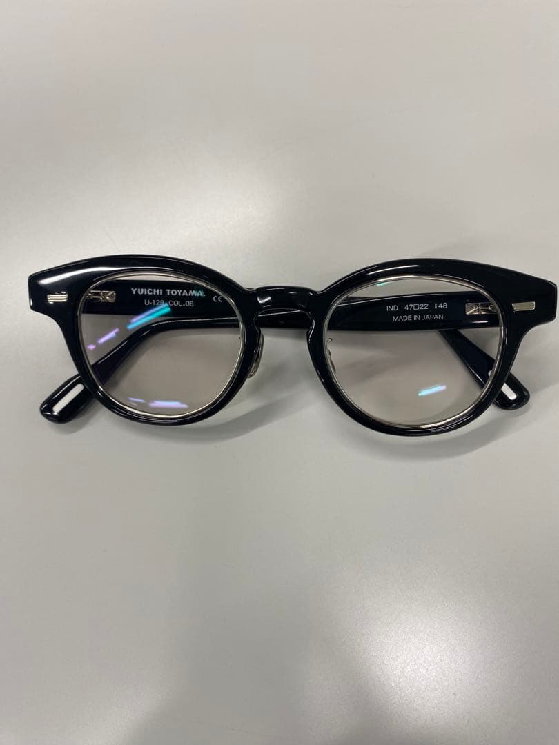 【YUICHI TOYAMA】 U-128 （Black/Silver）メガネ