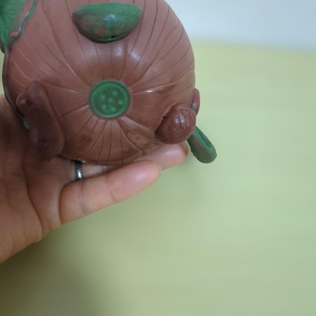 急須　工芸品　茶道具　蛙　セミ