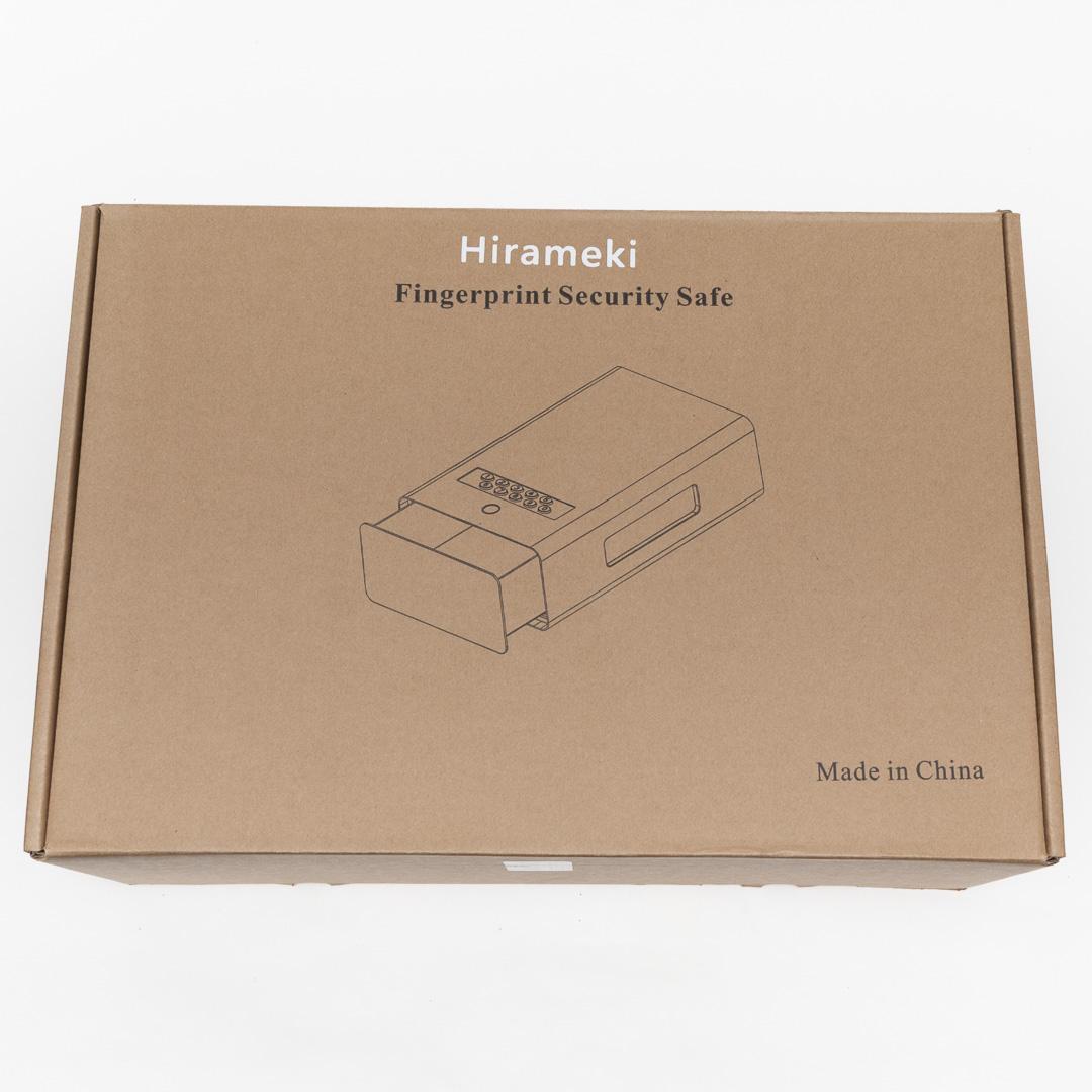 Hirameki 指紋認証 金庫 小型 家庭用 三重ロック セーフティボックス