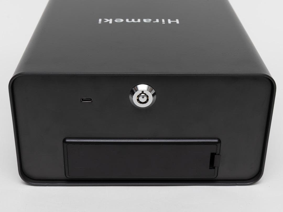 Hirameki 指紋認証 金庫 小型 家庭用 三重ロック セーフティボックス