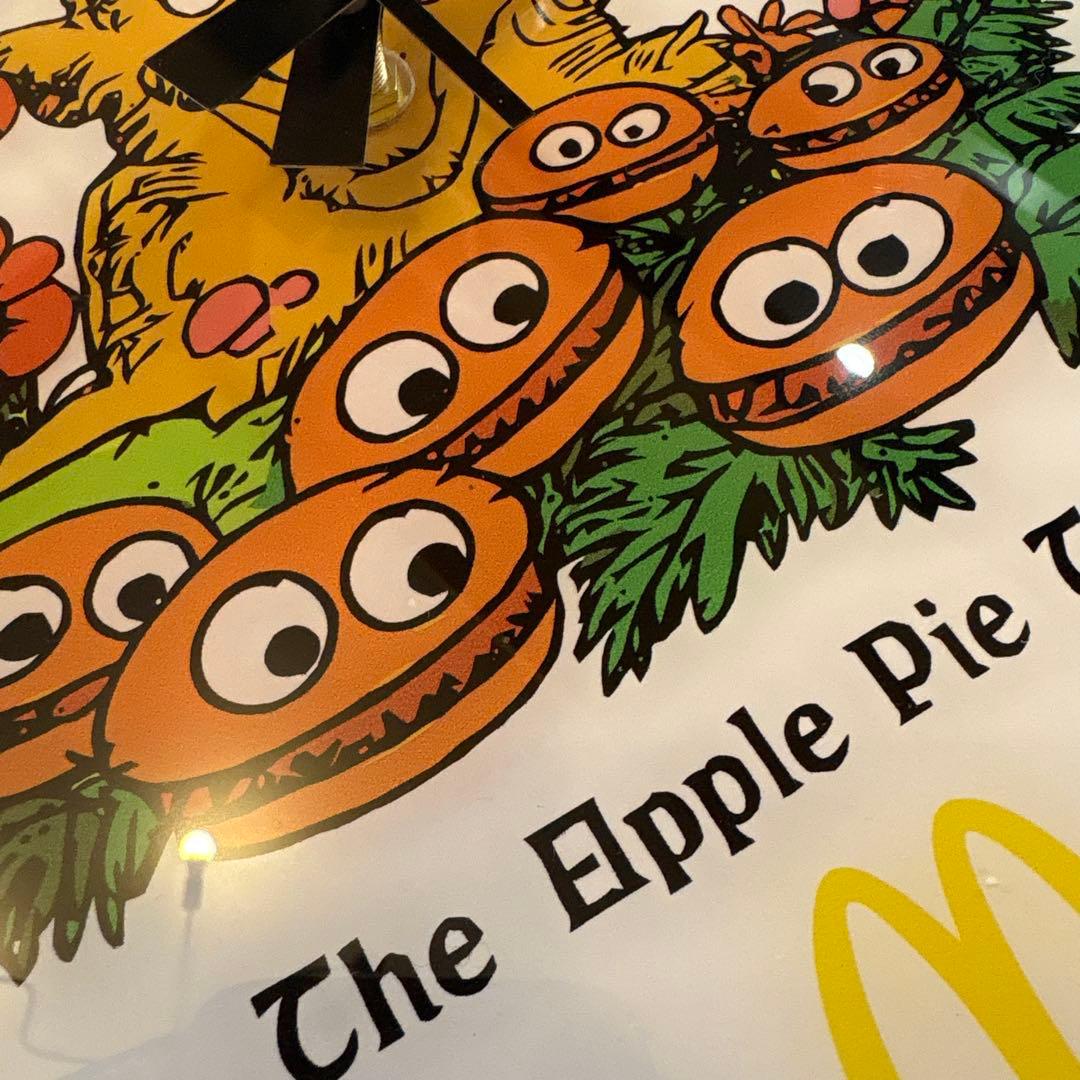 1978年　マクドナルド　アップルパイツリー　ハンバーガーパッチ　看板　時計