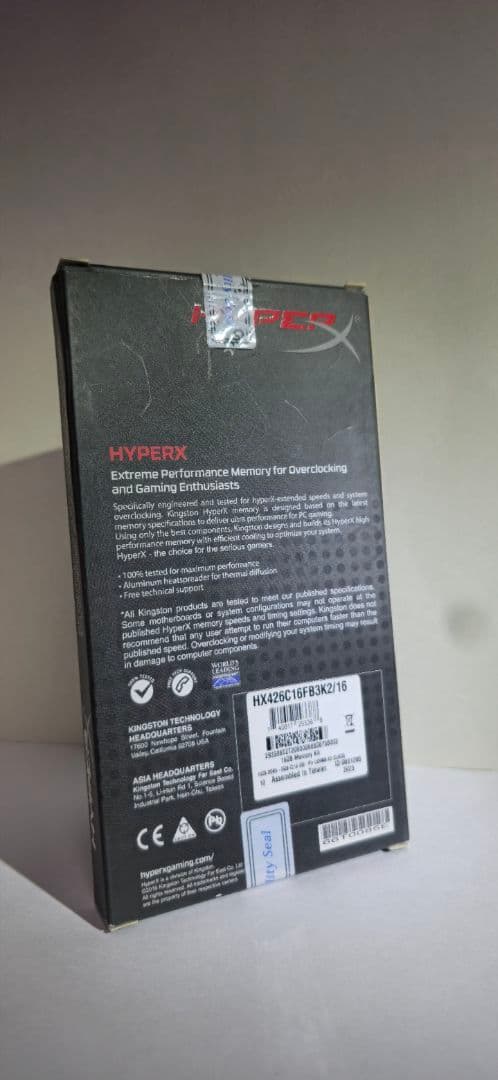 未使用 HyperX DDR4 16GB 8GB×2 3200MHz