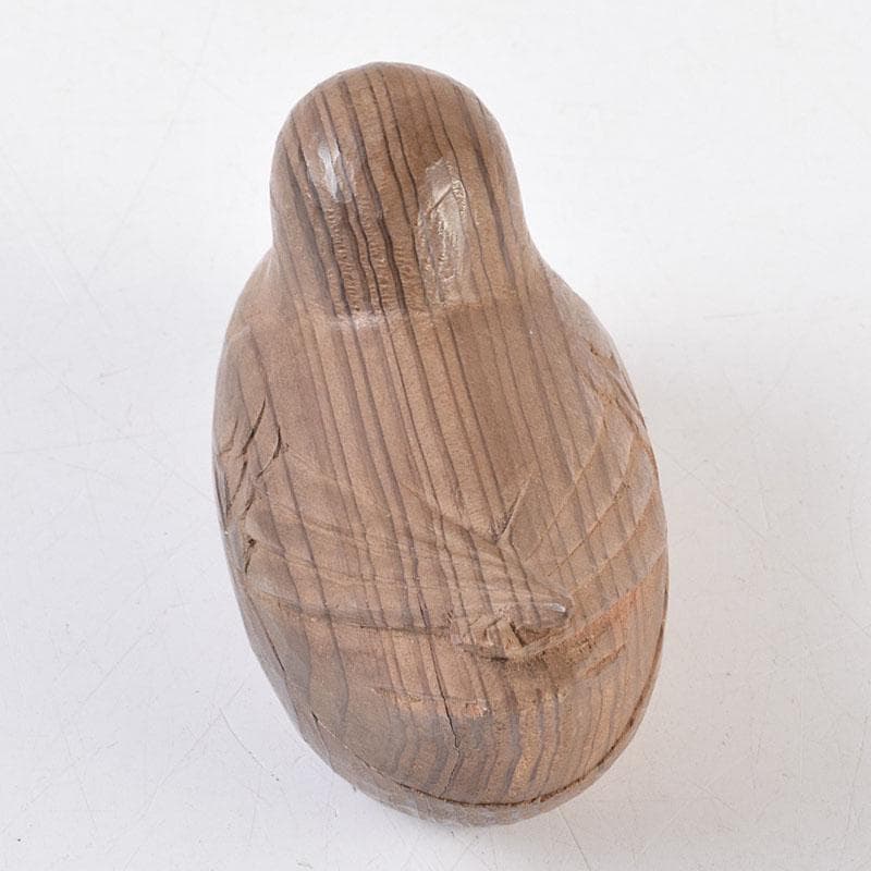 茶道具　小野幸雄作　木彫り　鳥形　香合　共箱　V　R9133